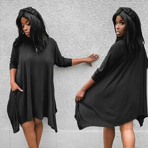 Foxblood Alexis Long Sleeve Dress Black 3XL